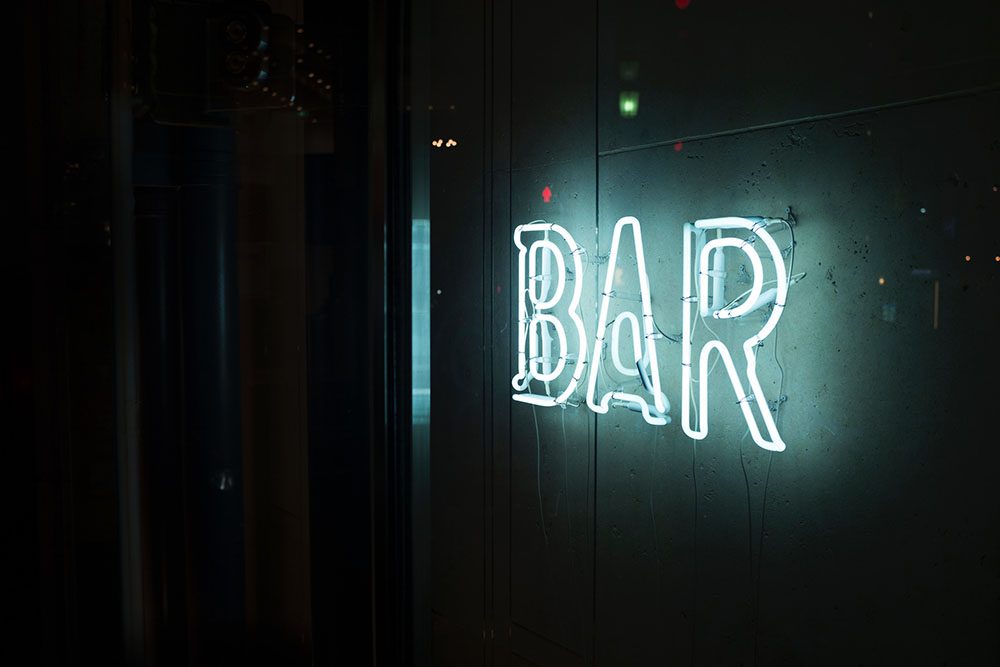 bar sign.