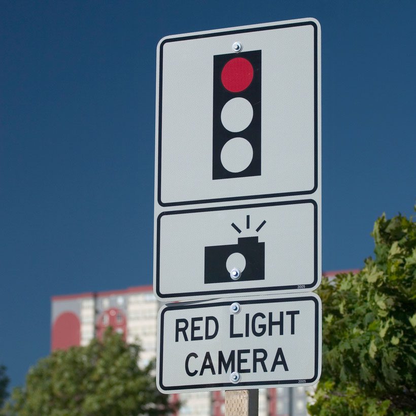 red light sign.