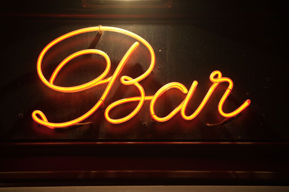 bar sign.