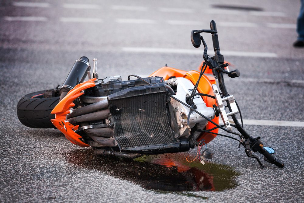 motorcycle crash.