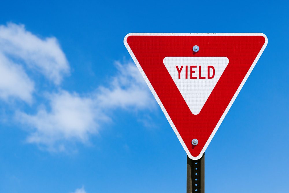 yield sign.
