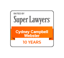 Super Lawyers Cydney Campbell Webster
